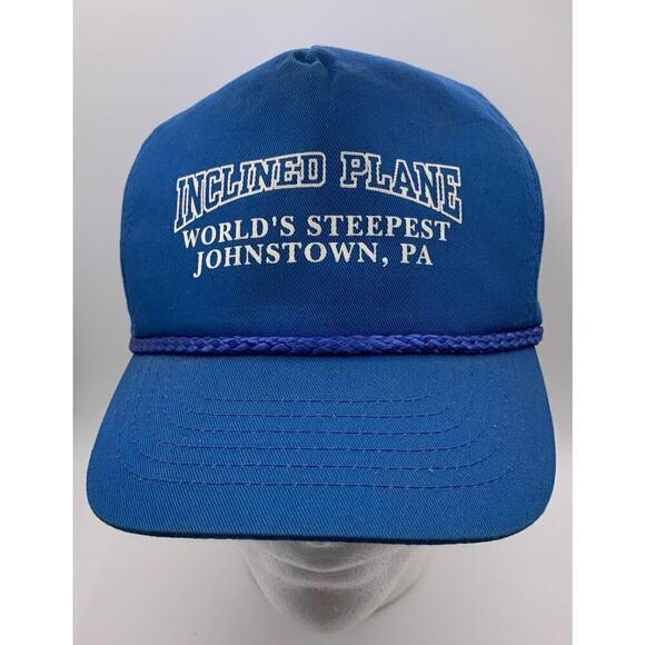Vintage Johnstown Inclined Plane PA SnapBack blue Hat baseball Cap Trucker New! - Picture 1 of 11